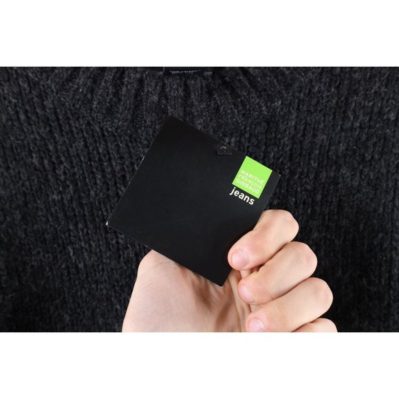 NOS Vtg 90s Marithe Francois Girbaud Mens 2XL Wool Blend Knit Graffiti Sweater - Picture 7 of 10